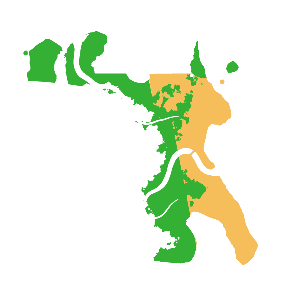 Biome Rust Map: Procedural Map, Size: 2500, Seed: 8800