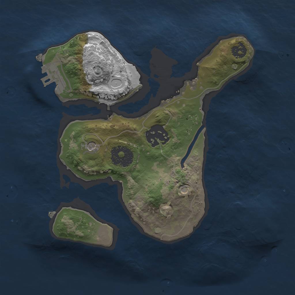 Rust Map: Procedural Map, Size: 2000, Seed: 411594091, 10 Monuments