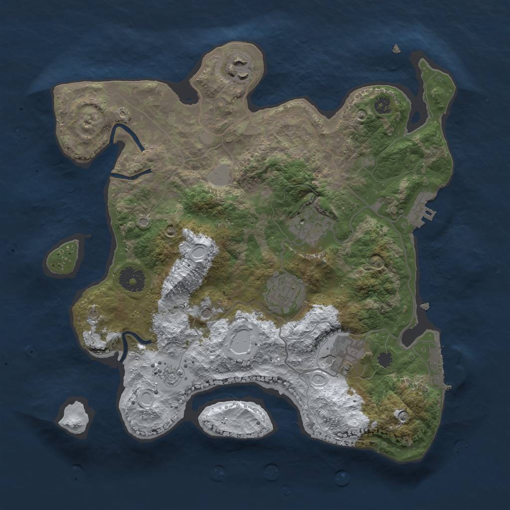 Rust Map: Procedural Map, Size: 3000, Seed: 158, 13 Monuments