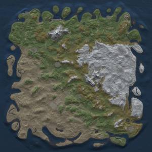 Rust Map: Procedural Map, Size: 6000, Seed: 18740514, 19 Monuments