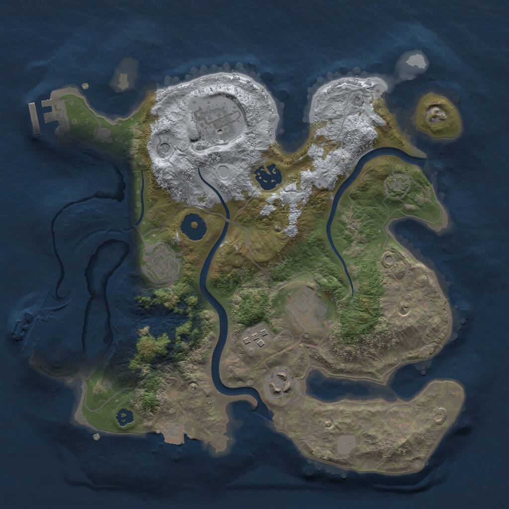 Rust Map: Procedural Map, Size: 3000, Seed: 177902, 11 Monuments