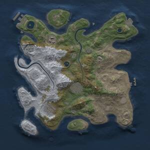 Thumbnail Rust Map: Procedural Map, Size: 3000, Seed: 185, 10 Monuments