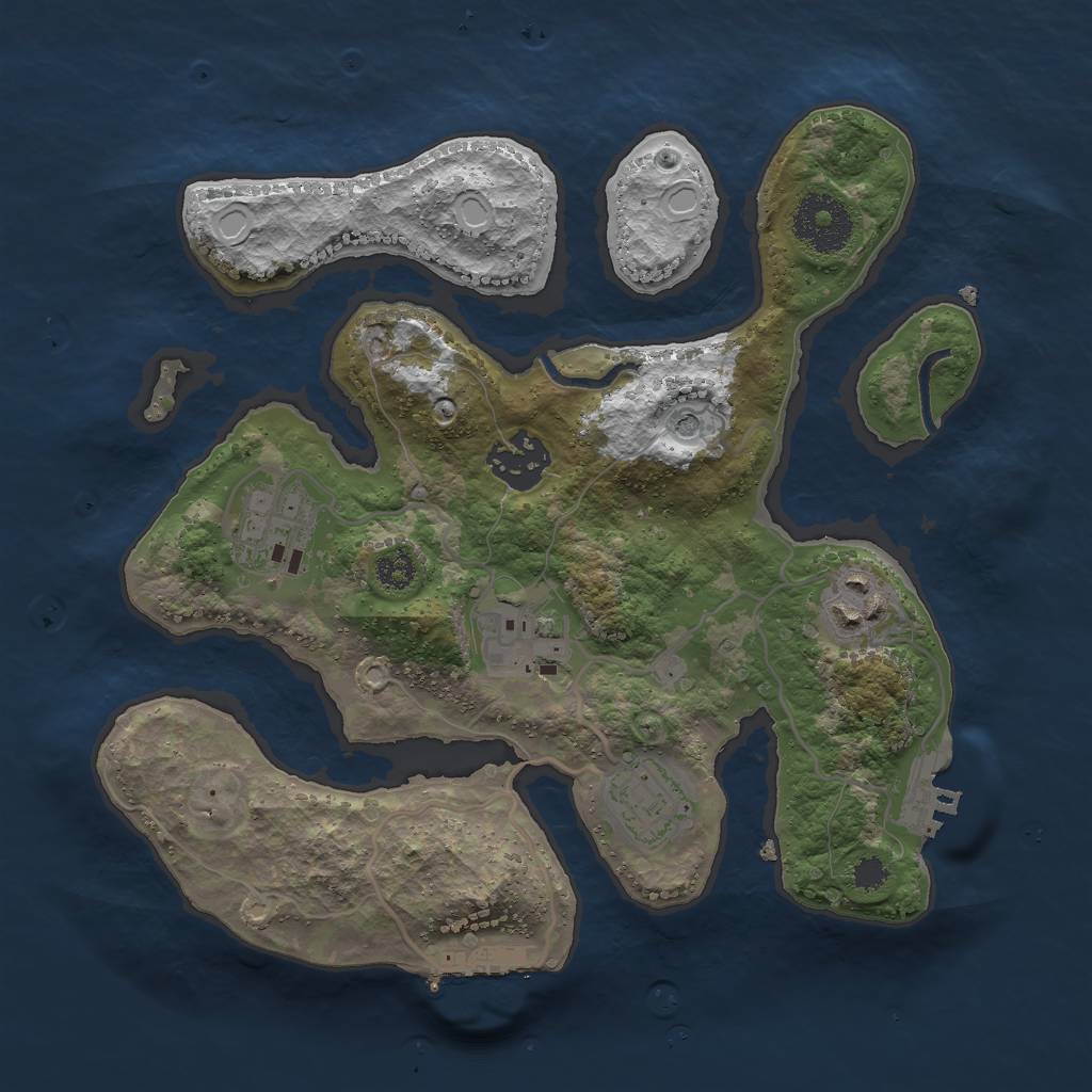 Rust Map: Procedural Map, Size: 2800, Seed: 818181, 16 Monuments