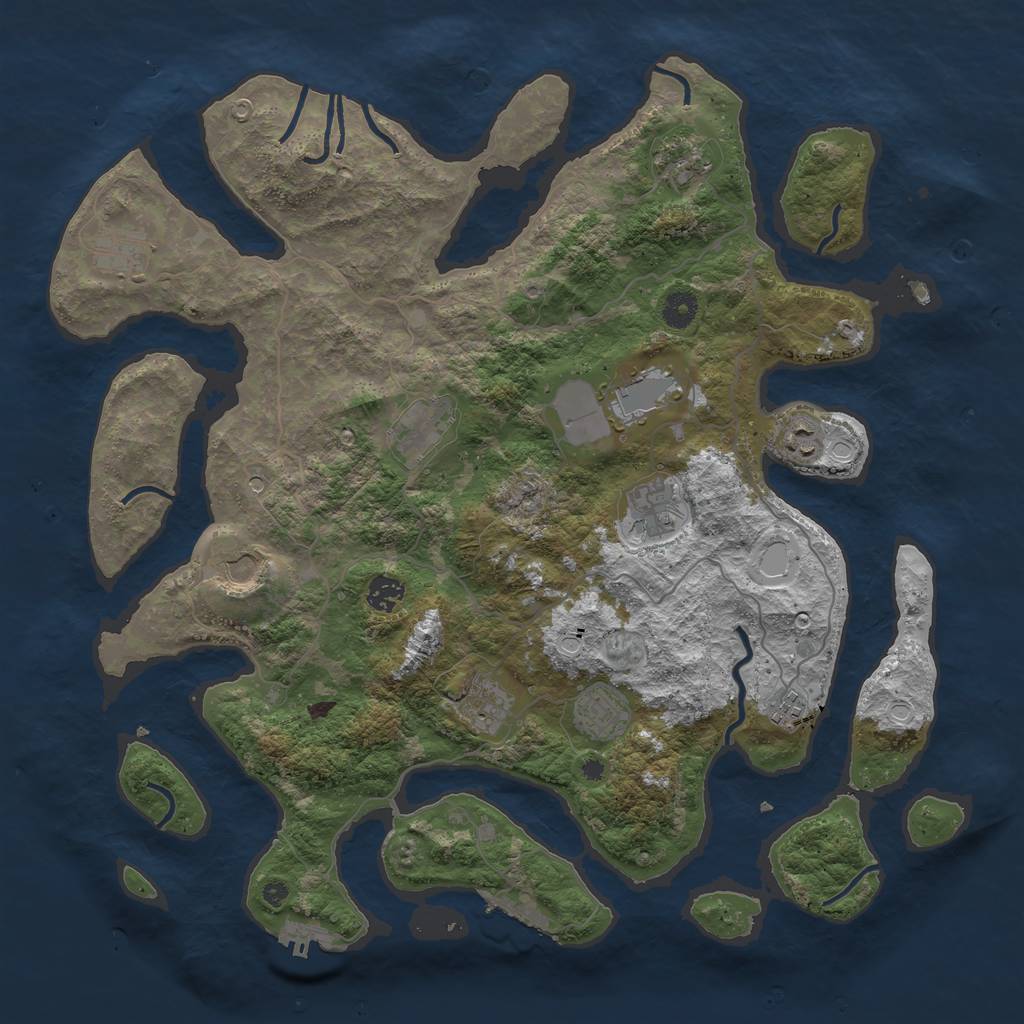 Rust Map: Procedural Map, Size: 4250, Seed: 59, 22 Monuments