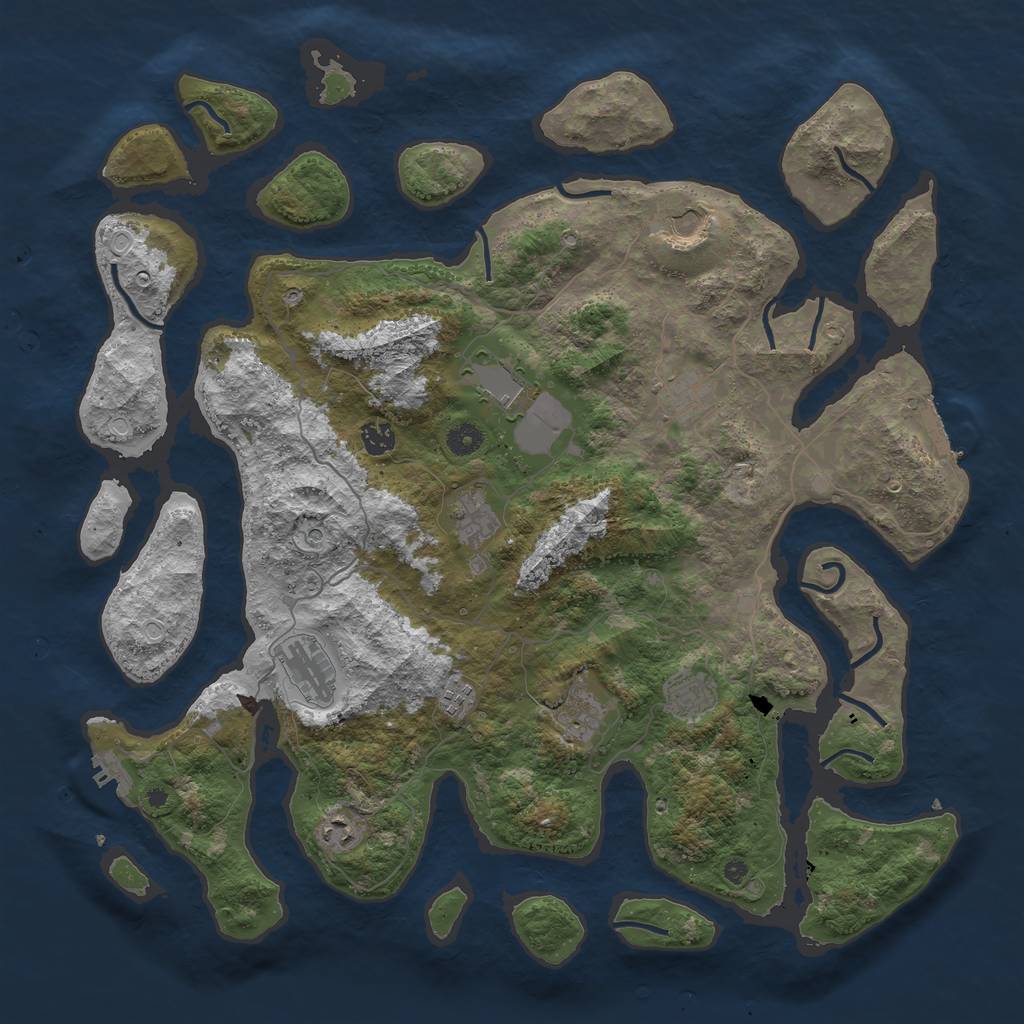 Rust Map: Procedural Map, Size: 4500, Seed: 65224336, 21 Monuments