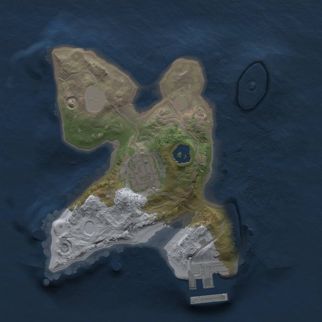 Rust Map: Procedural Map, Size: 1750, Seed: 998384829, 3 Monuments