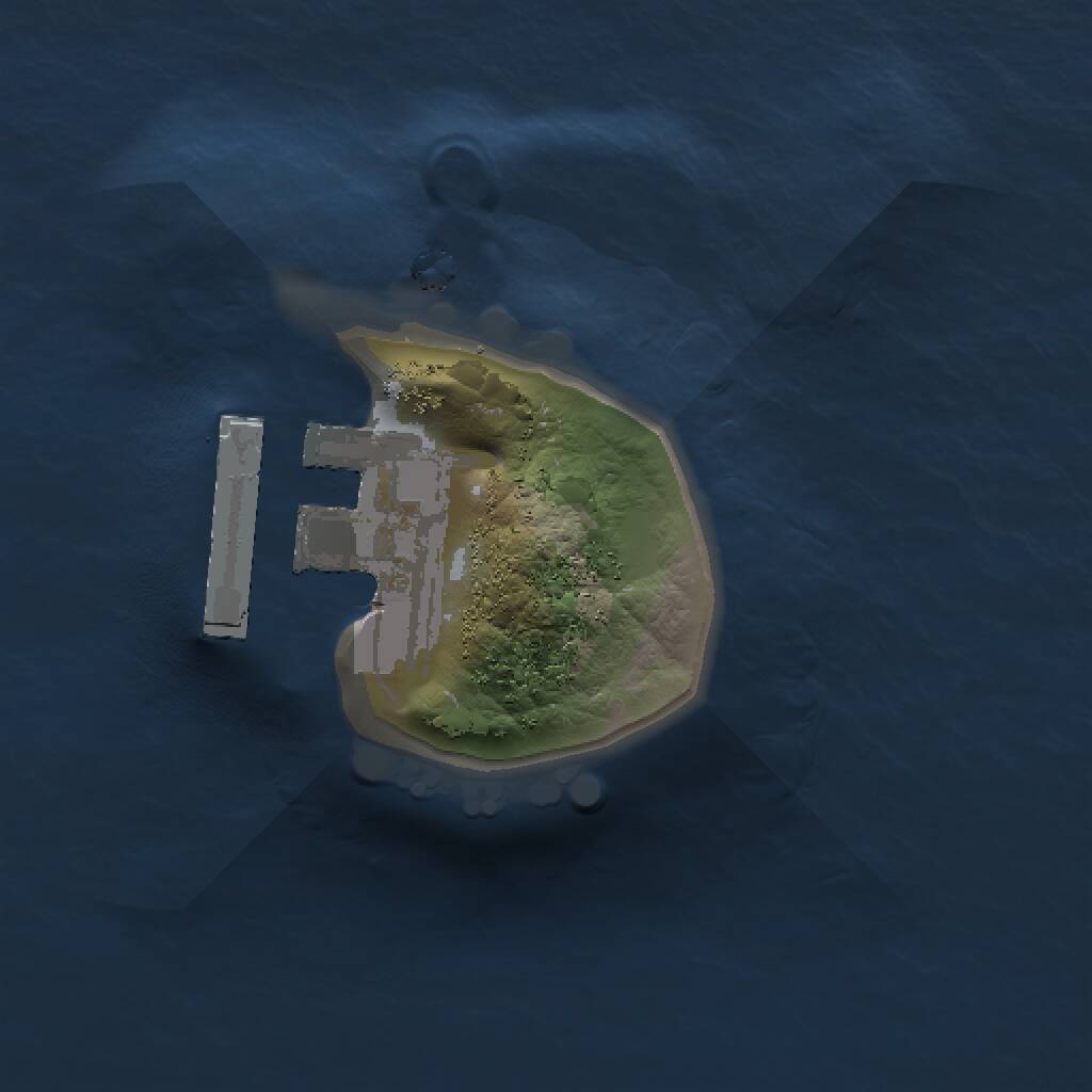 Rust Map: Procedural Map, Size: 1000, Seed: 12447, 2 Monuments