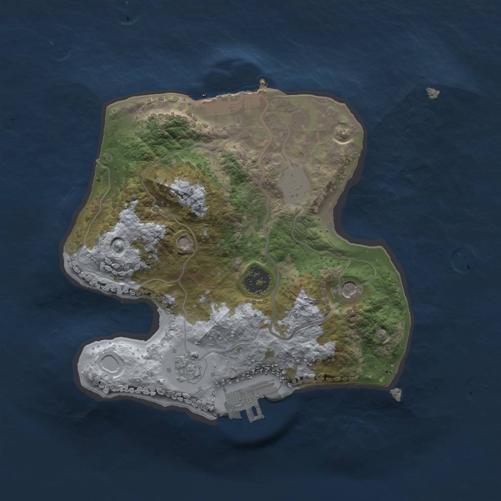 Rust Map: Procedural Map, Size: 2000, Seed: 761833633, 7 Monuments