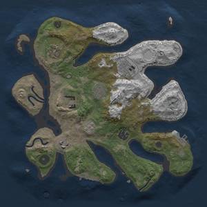 Thumbnail Rust Map: Procedural Map, Size: 3000, Seed: 193124429, 15 Monuments