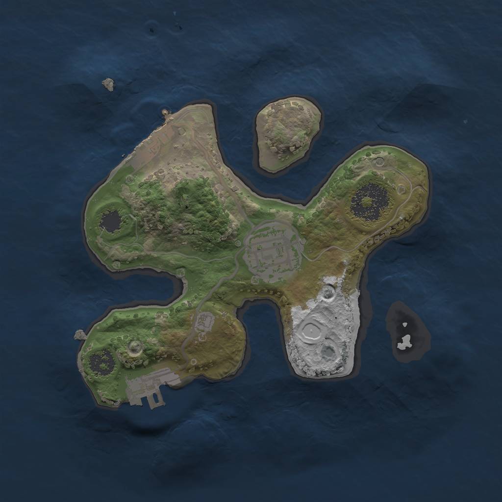 Rust Map: Procedural Map, Size: 2000, Seed: 314, 10 Monuments