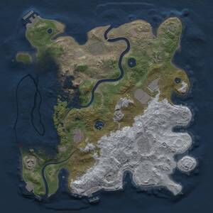 Thumbnail Rust Map: Procedural Map, Size: 3500, Seed: 7956154, 15 Monuments