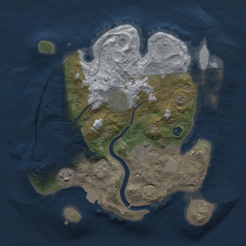 Rust Map: Procedural Map, Size: 2700, Seed: 796687, 8 Monuments