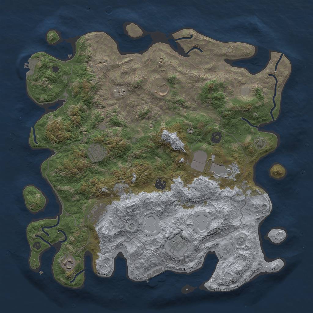 Rust Map: Procedural Map, Size: 4096, Seed: 35622065, 15 Monuments
