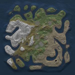 Thumbnail Rust Map: Procedural Map, Size: 4000, Seed: 1613937810, 17 Monuments