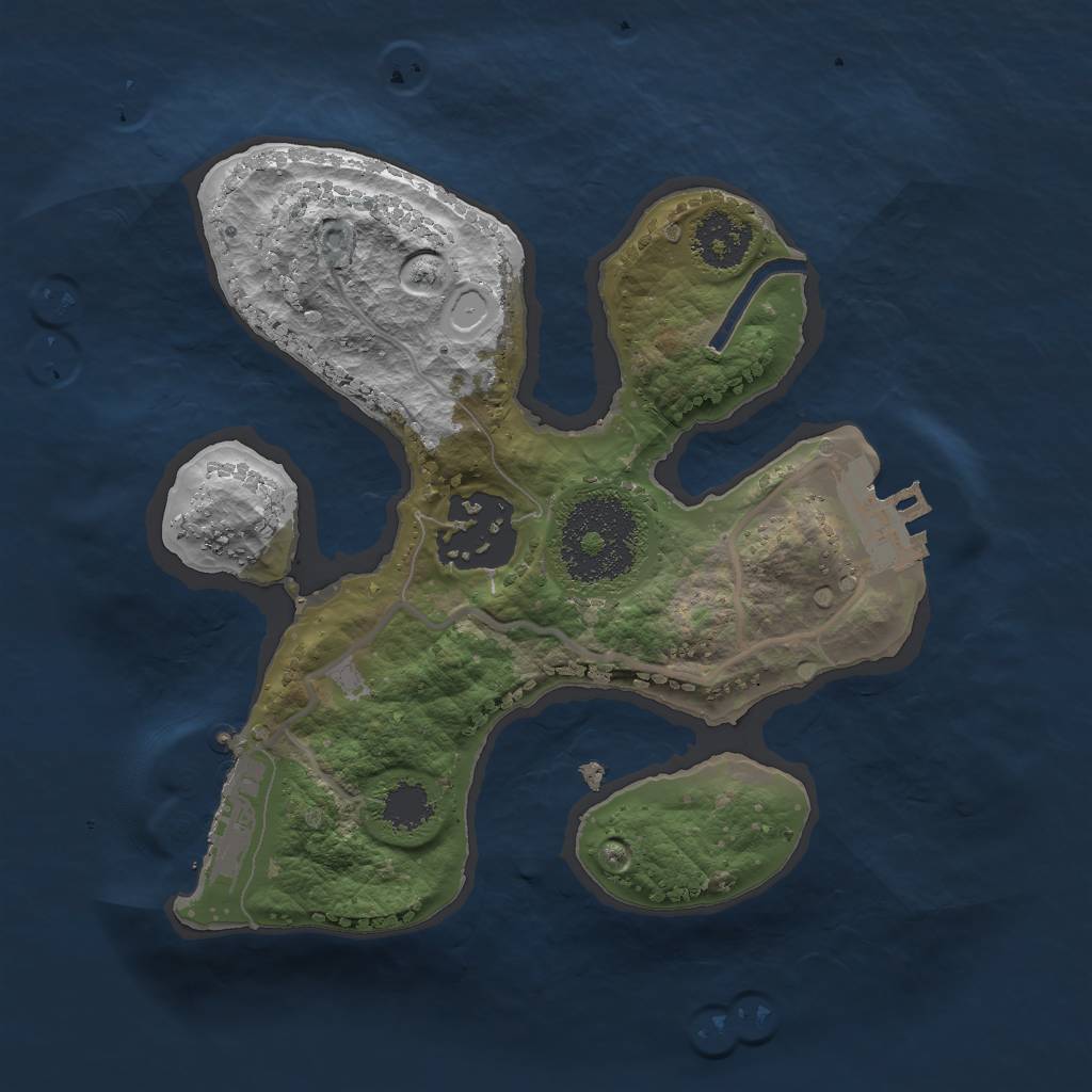 Rust Map: Procedural Map, Size: 2000, Seed: 1455715232, 8 Monuments