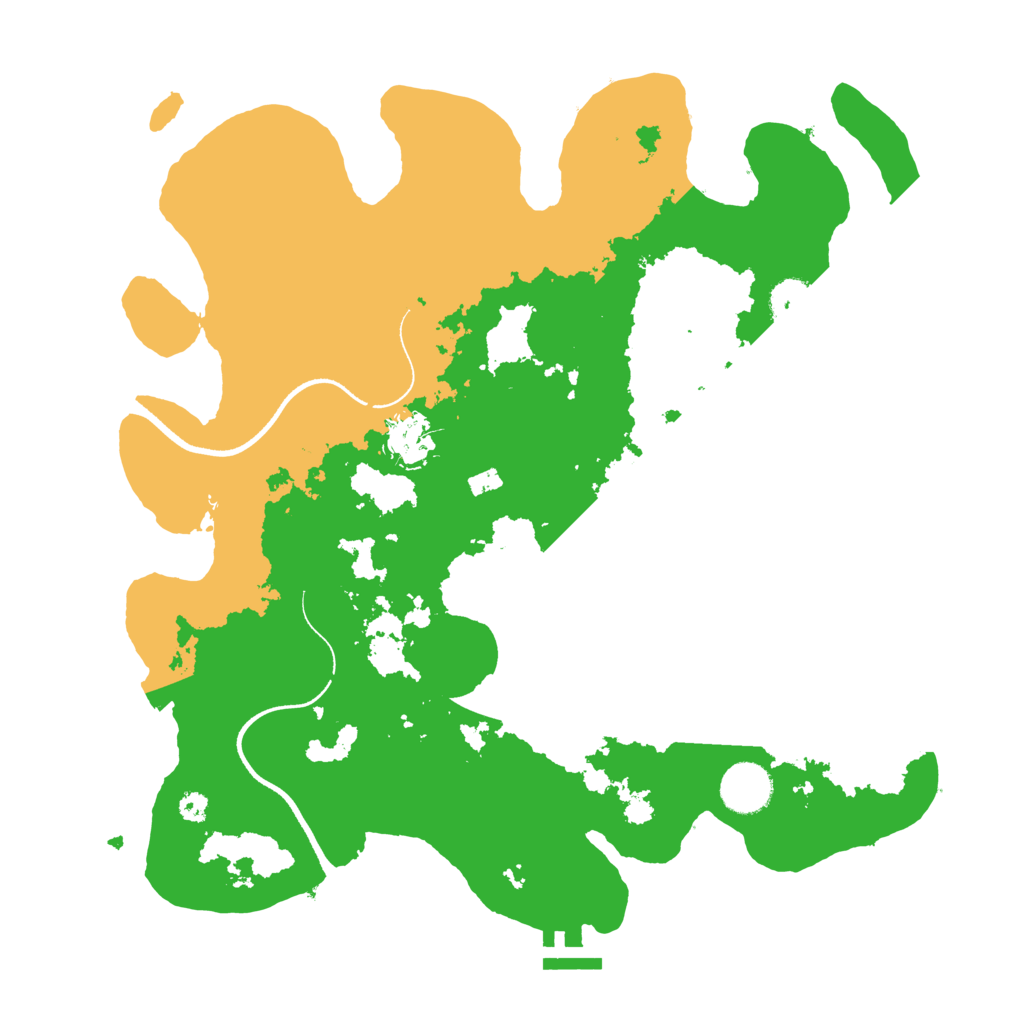 Biome Rust Map: Procedural Map, Size: 3500, Seed: 25254