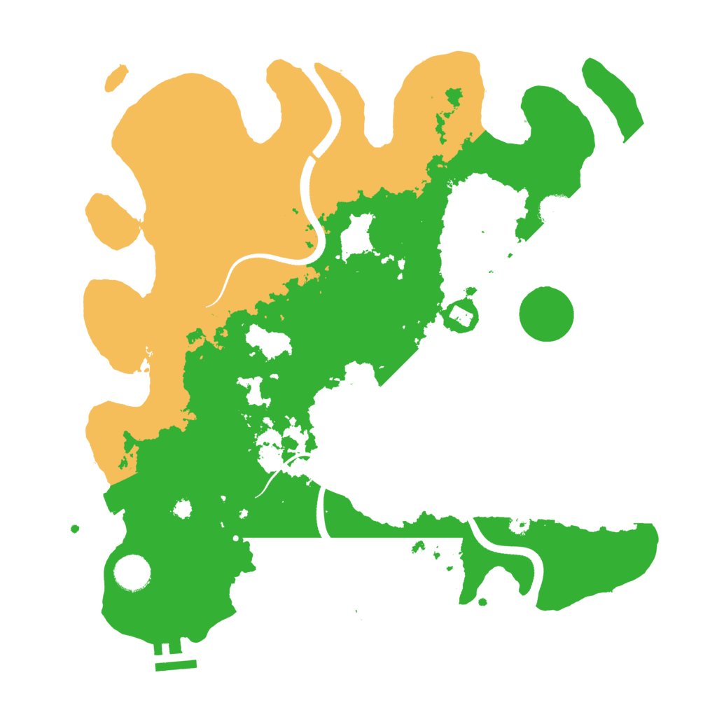 Biome Rust Map: Procedural Map, Size: 3500, Seed: 25254