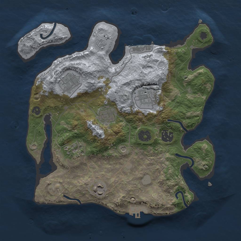 Rust Map: Procedural Map, Size: 2900, Seed: 1140, 13 Monuments