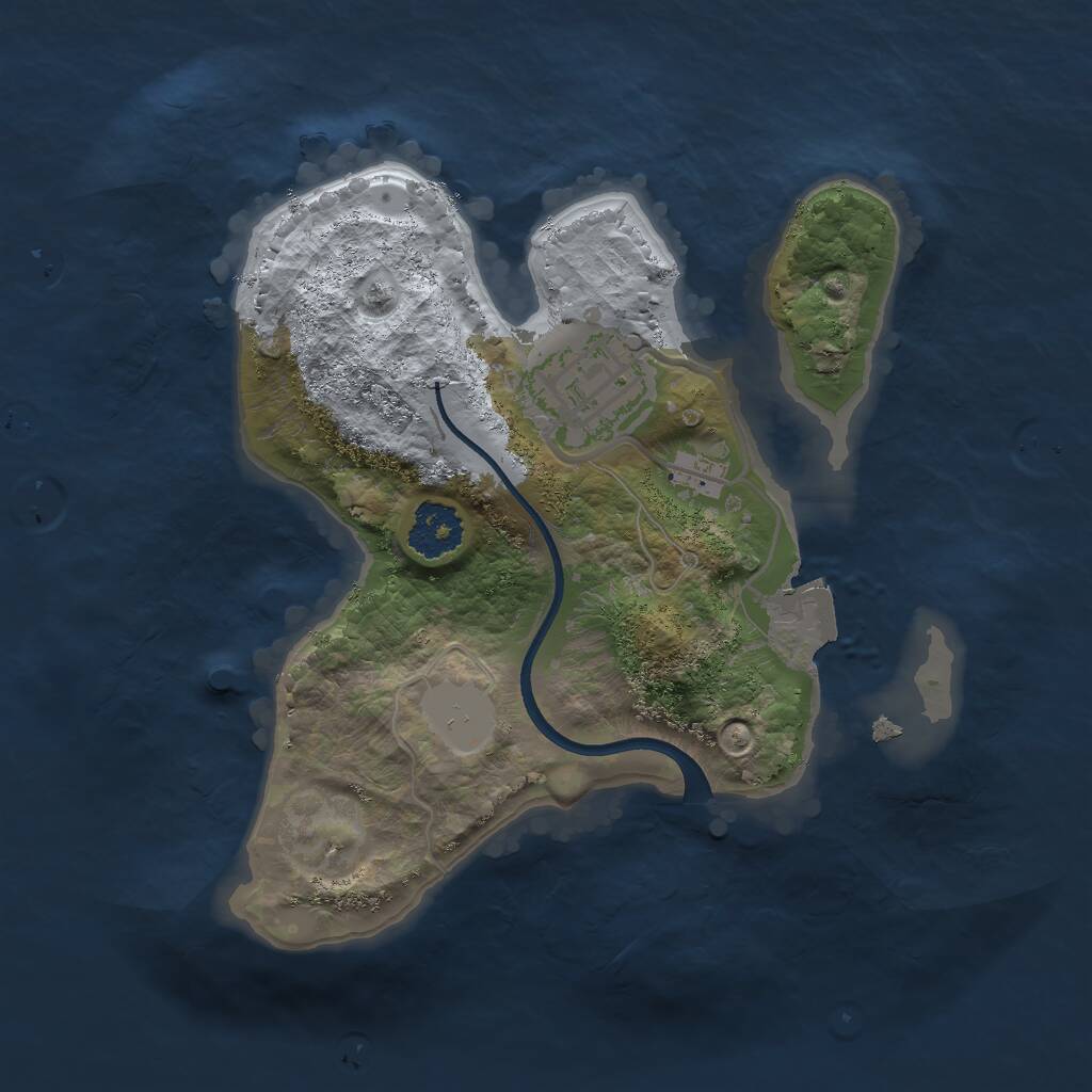 Rust Map: Procedural Map, Size: 2000, Seed: 16071998, 2 Monuments