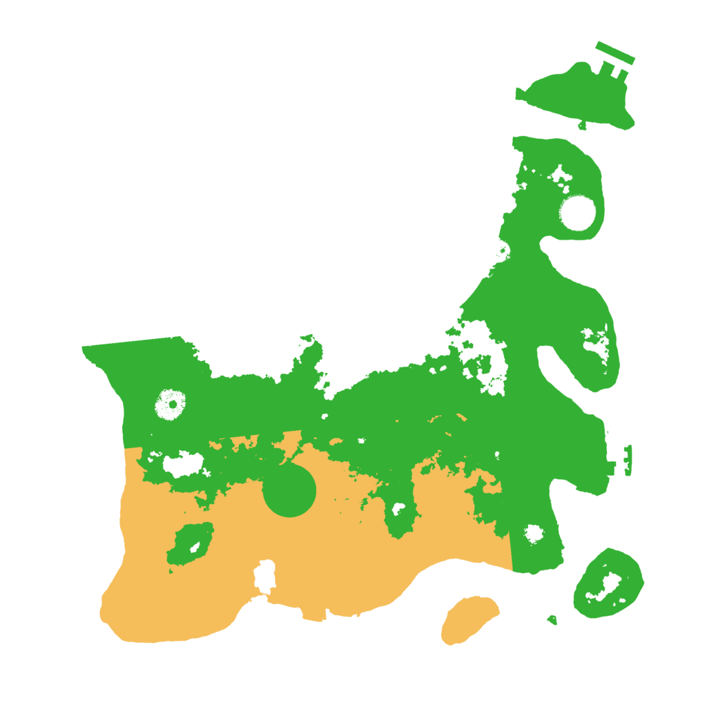 Biome Rust Map: Procedural Map, Size: 3500, Seed: 6663