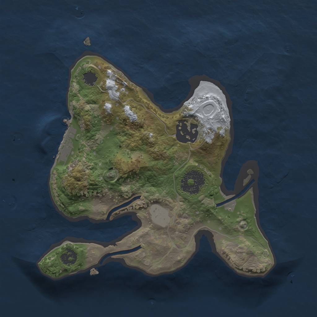 Rust Map: Procedural Map, Size: 2000, Seed: 2407, 5 Monuments