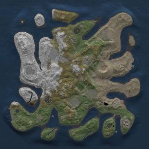 Thumbnail Rust Map: Procedural Map, Size: 3500, Seed: 143593264, 18 Monuments