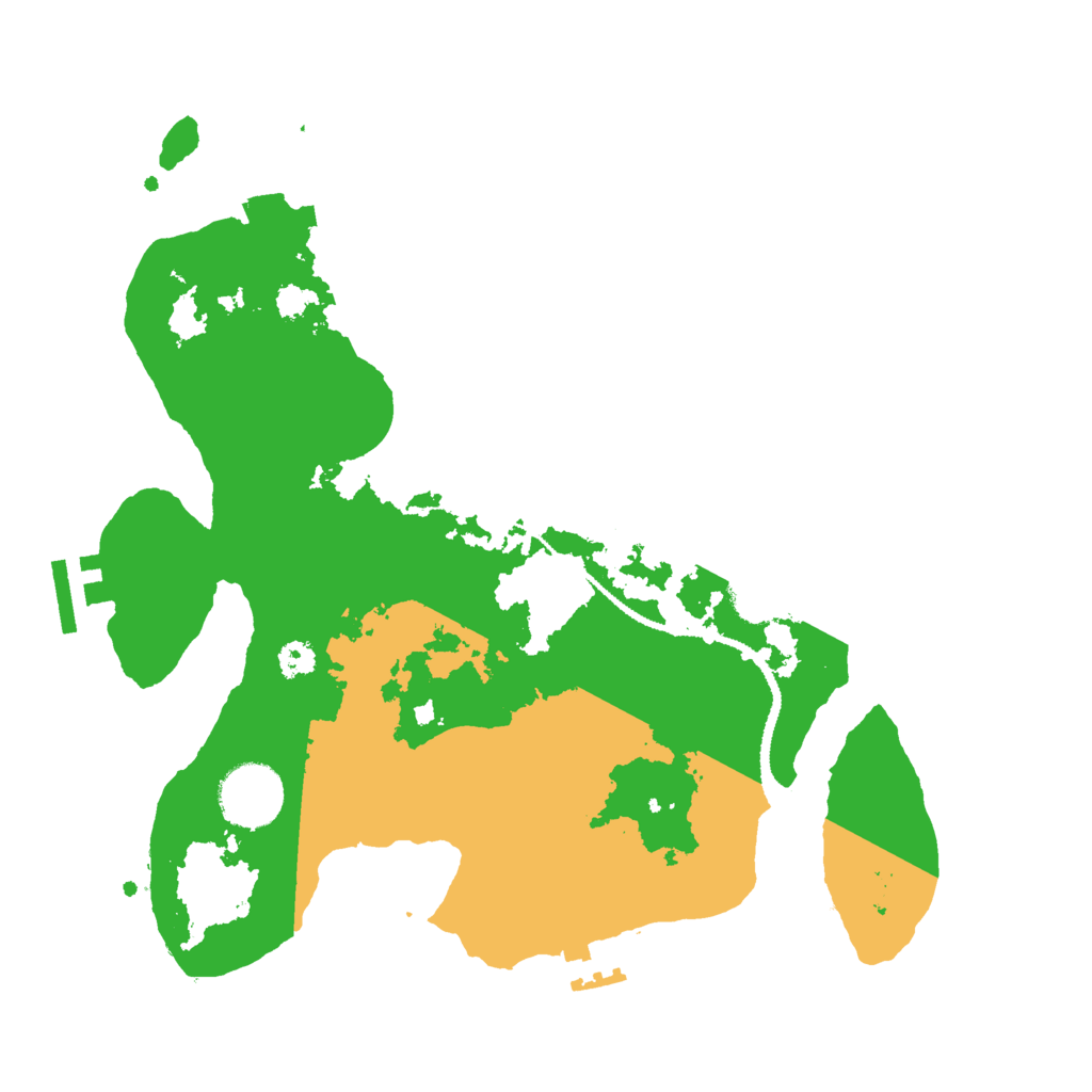 Biome Rust Map: Procedural Map, Size: 3000, Seed: 15141215