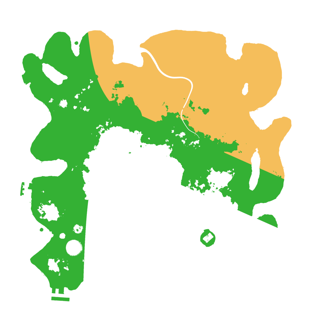 Biome Rust Map: Procedural Map, Size: 3500, Seed: 1383