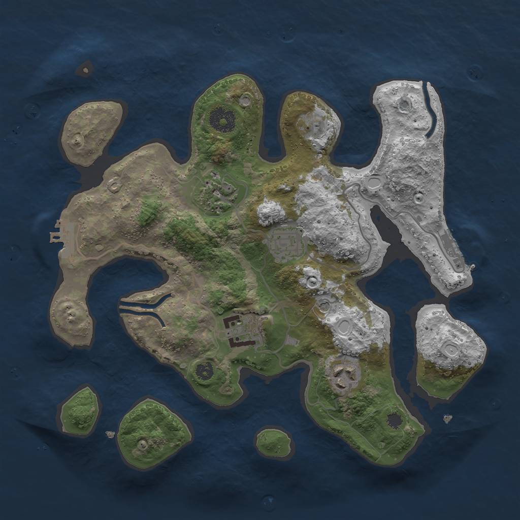 Rust Map: Procedural Map, Size: 3000, Seed: 1114957659, 15 Monuments