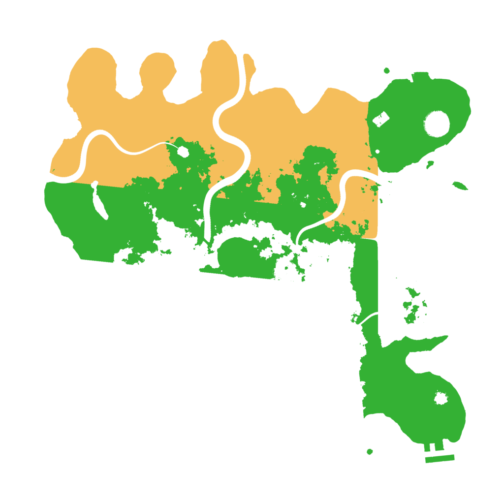 Biome Rust Map: Procedural Map, Size: 3500, Seed: 11105