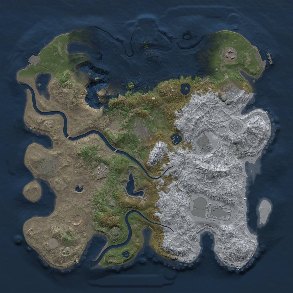 Rust Map: Procedural Map, Size: 4000, Seed: 721082021, 15 Monuments