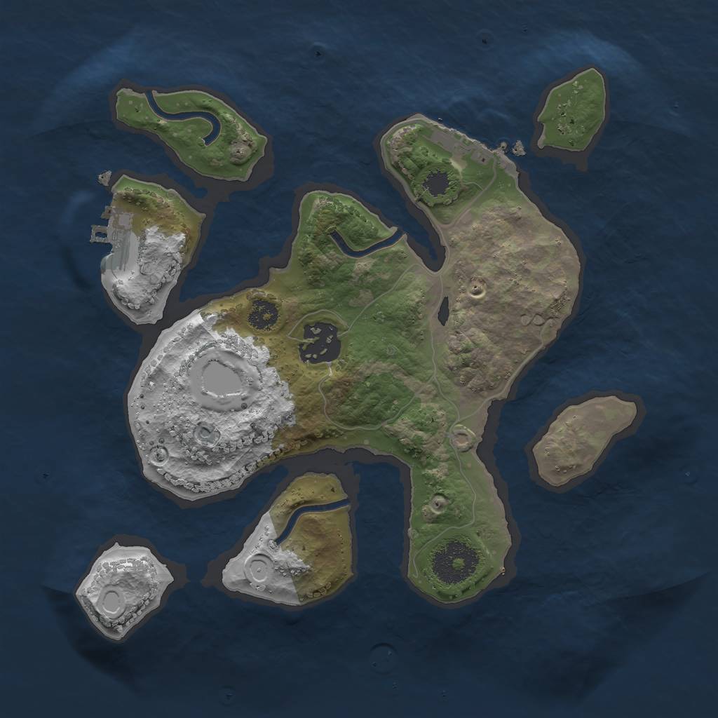 Rust Map: Procedural Map, Size: 2500, Seed: 4260, 11 Monuments