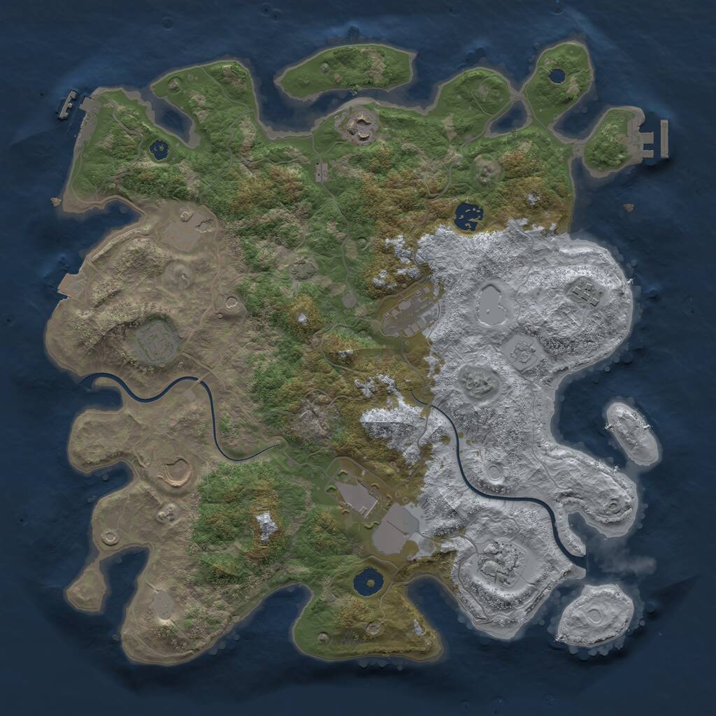 Rust Map: Procedural Map, Size: 3800, Seed: 31082021, 15 Monuments