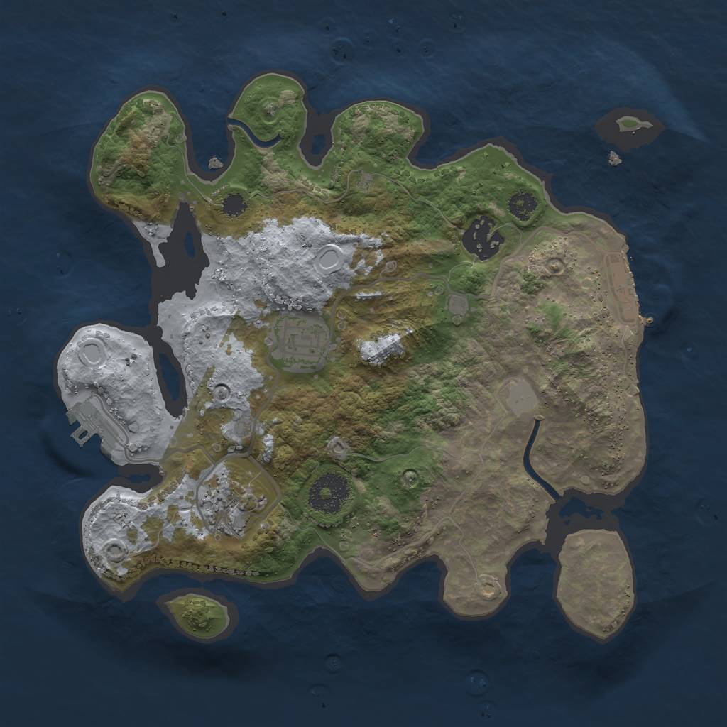 Rust Map: Procedural Map, Size: 2700, Seed: 12354, 10 Monuments