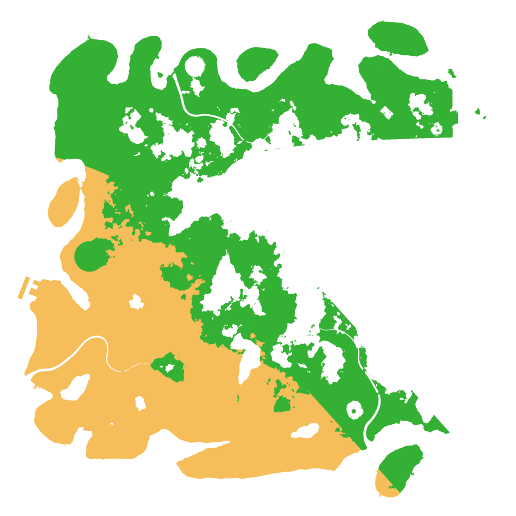 Biome Rust Map: Procedural Map, Size: 4500, Seed: 1234032520