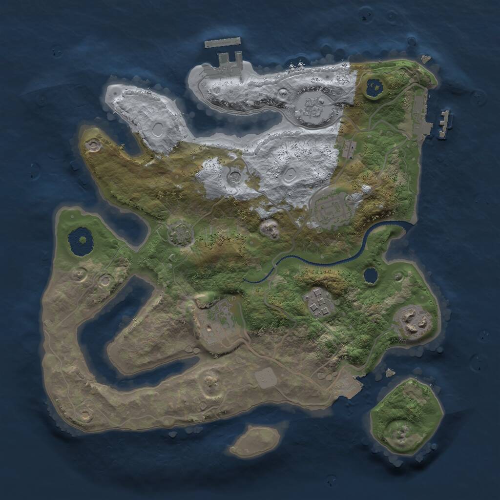 Rust Map: Procedural Map, Size: 2800, Seed: 150, 10 Monuments