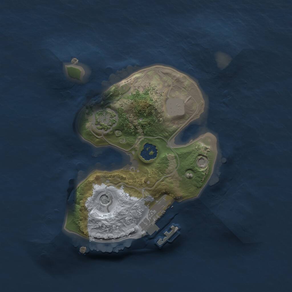 Rust Map: Procedural Map, Size: 1750, Seed: 890, 4 Monuments