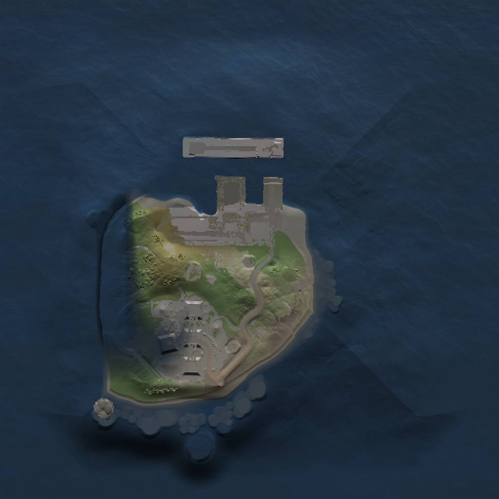 Rust Map: Procedural Map, Size: 1000, Seed: 8412, 3 Monuments