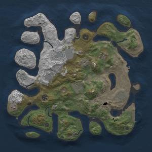 Thumbnail Rust Map: Procedural Map, Size: 3750, Seed: 31560, 16 Monuments