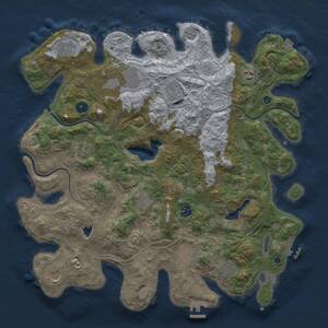 Thumbnail Rust Map: Procedural Map, Size: 4250, Seed: 19038, 17 Monuments