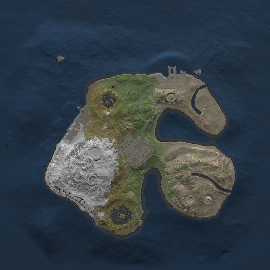 Rust Map: Procedural Map, Size: 2000, Seed: 998727983, 8 Monuments