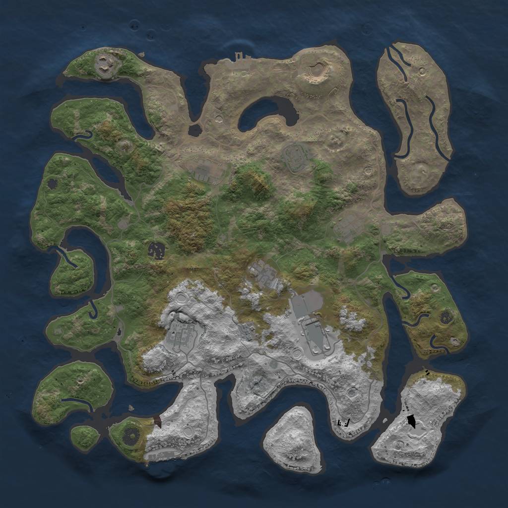 Rust Map: Procedural Map, Size: 4250, Seed: 19220, 21 Monuments
