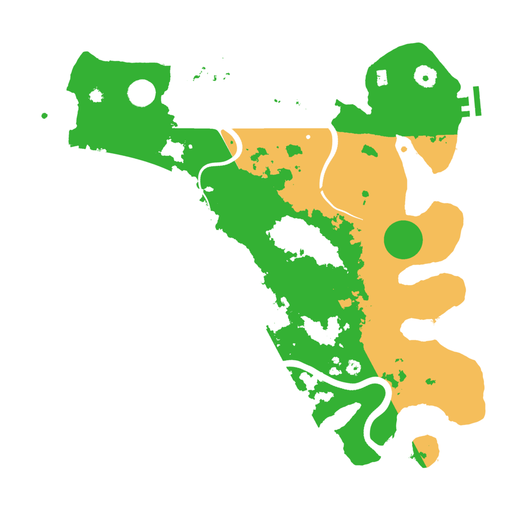 Biome Rust Map: Procedural Map, Size: 3500, Seed: 651654