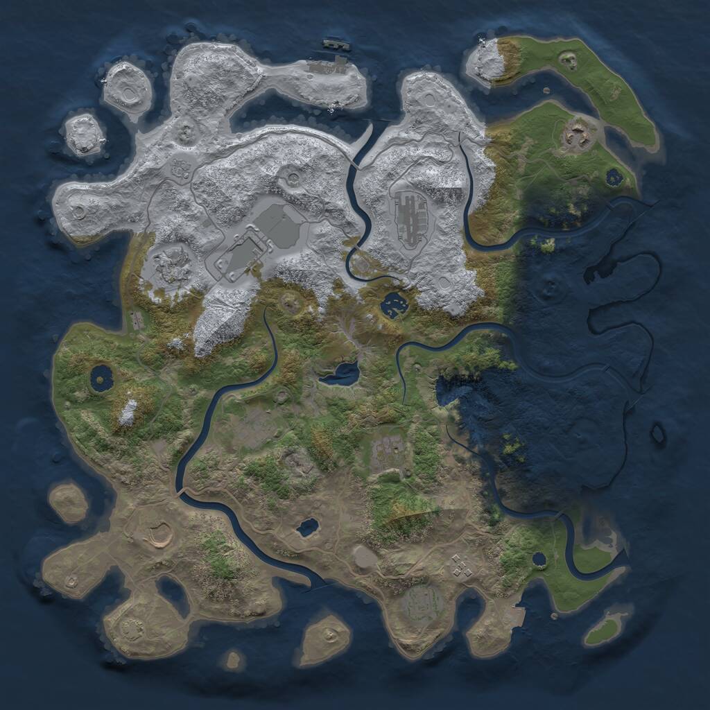 Rust Map: Procedural Map, Size: 4200, Seed: 82842785, 15 Monuments
