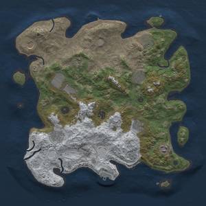 Thumbnail Rust Map: Procedural Map, Size: 3750, Seed: 62908, 19 Monuments