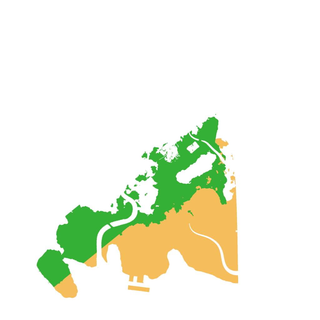 Biome Rust Map: Procedural Map, Size: 3000, Seed: 23232424