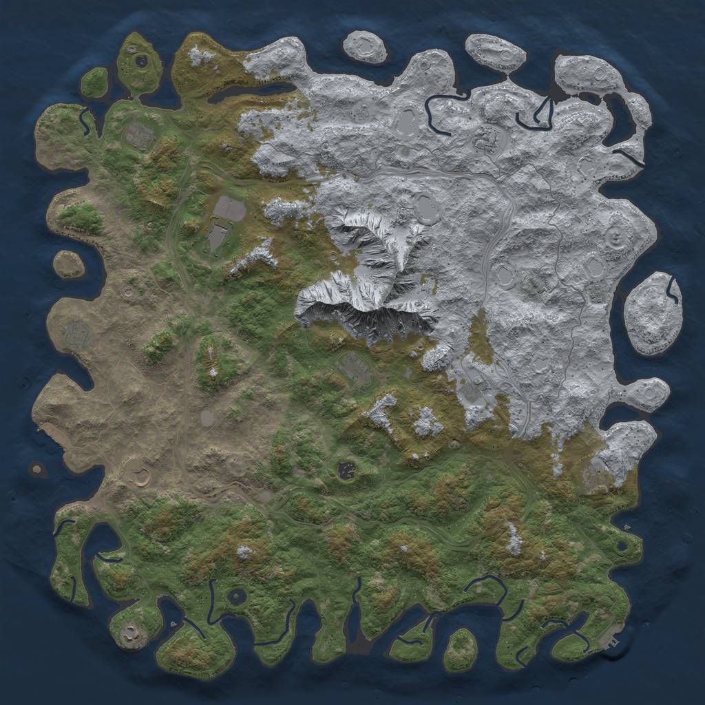 Rust Map: Procedural Map, Size: 6000, Seed: 15933520, 20 Monuments