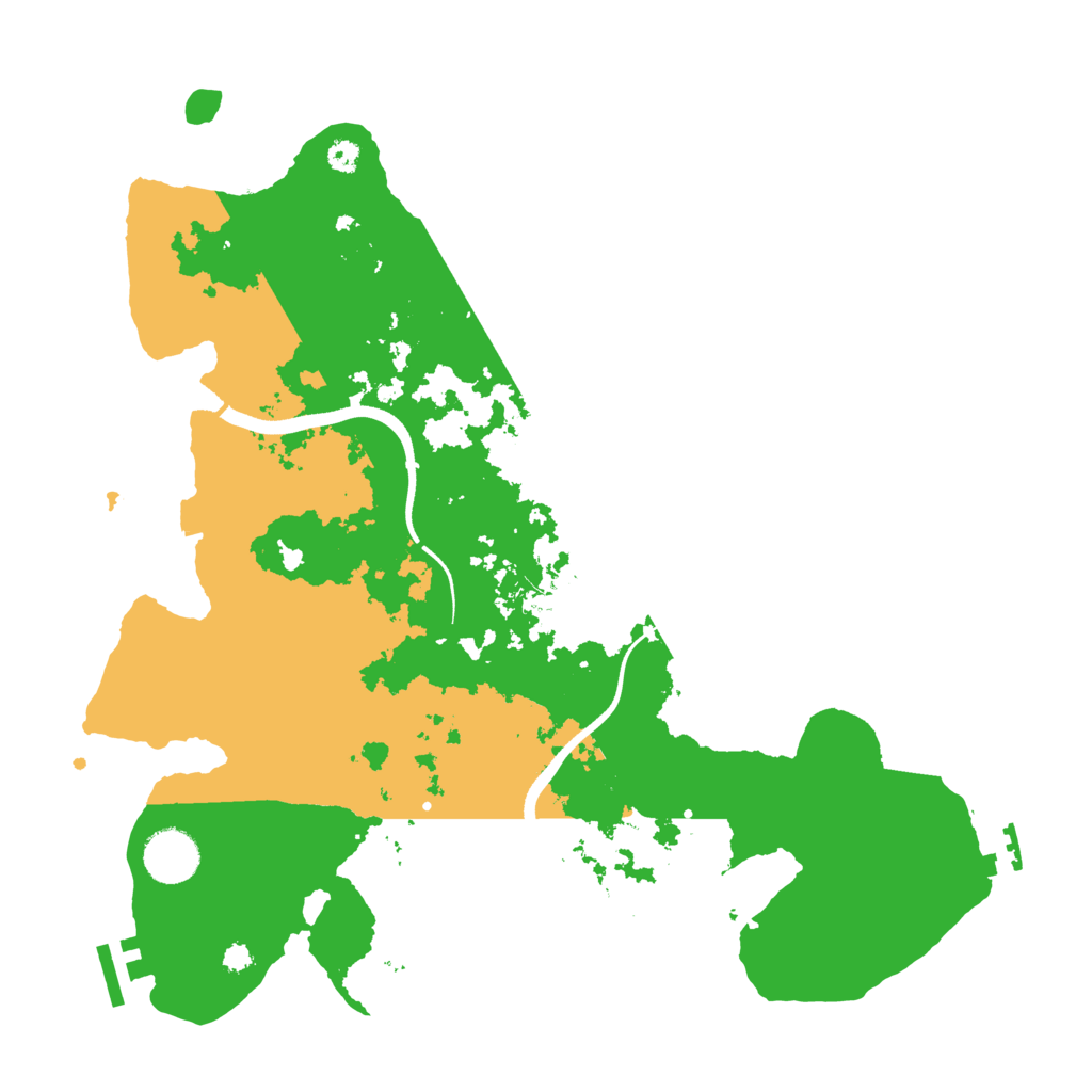 Biome Rust Map: Procedural Map, Size: 3500, Seed: 86888552