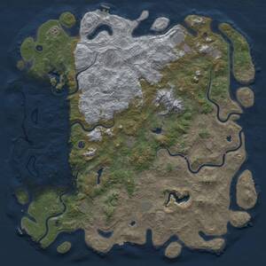 Thumbnail Rust Map: Procedural Map, Size: 6000, Seed: 2104003156, 17 Monuments