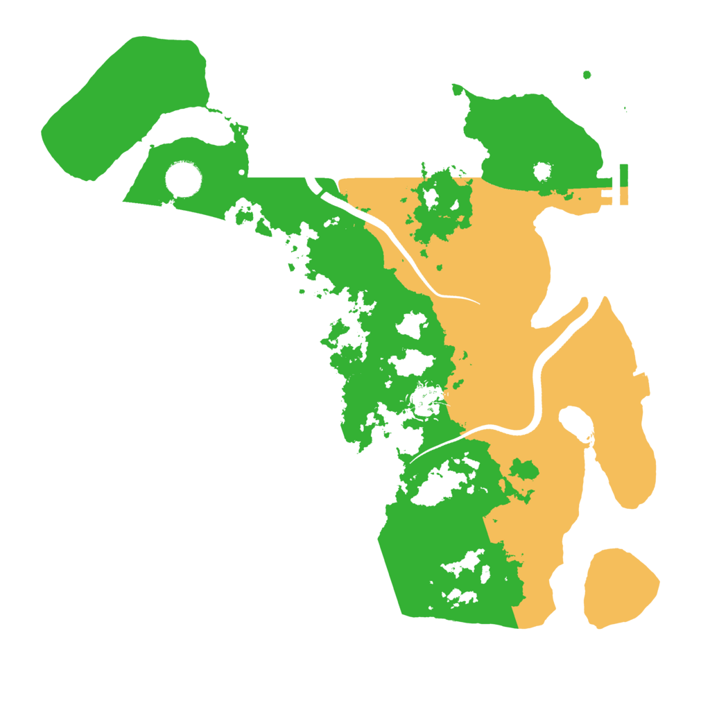 Biome Rust Map: Procedural Map, Size: 3500, Seed: 5489